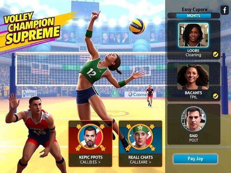 Volley Champion Supreme tournament mode interface