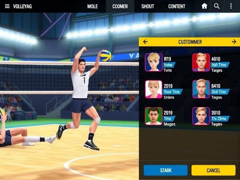Volley Champion Supreme gameplay screenshot showing intense volleyball action